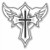 Christelijk kruisje sticker (Voorkant)