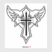 Christelijk kruisje sticker (Vel)