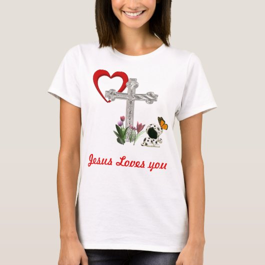 Christelijk kruisje t-shirt (Voorkant)