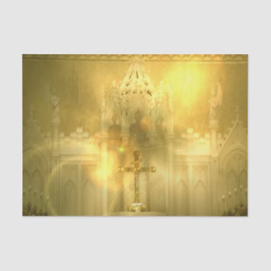 Christelijk kruisje tissuepapier (Voorkant)