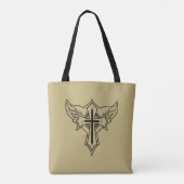 Christelijk kruisje tote bag (Achterkant)