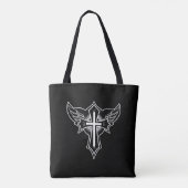 Christelijk kruisje tote bag (Achterkant)