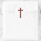 Christelijk kruisje vierkante sticker (Tas)