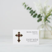 Christelijk kruisje visitekaartje (Staand voorkant)
