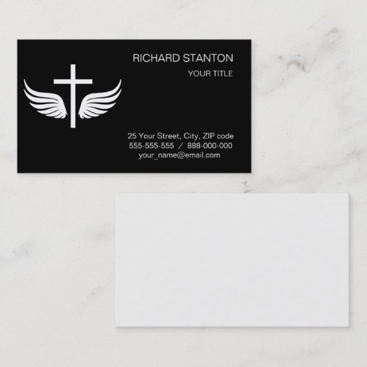 Christelijk kruisje visitekaartje (Voorkant / Achterkant)