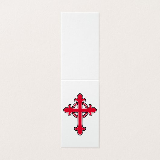 Christelijk kruisje visitekaartje (Buitenkant ongevouwen)