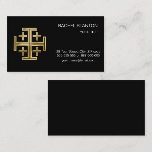 Christelijk kruisje visitekaartje (Voorkant / Achterkant)