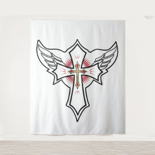 Christelijk kruisje wandkleed