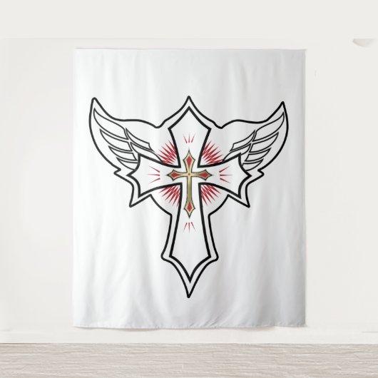 Christelijk kruisje wandkleed (Voorkant)
