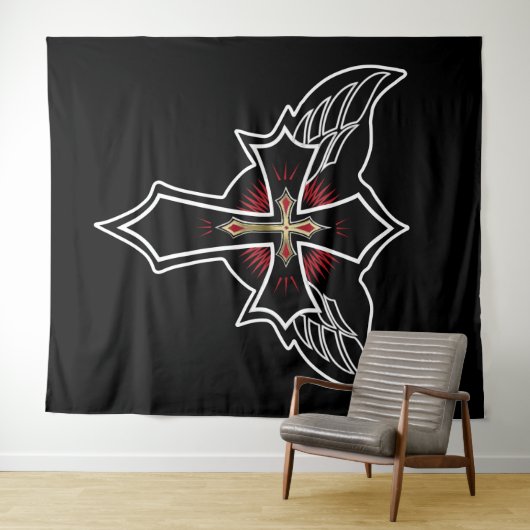 Christelijk kruisje wandkleed (In Situ (horizontaal))