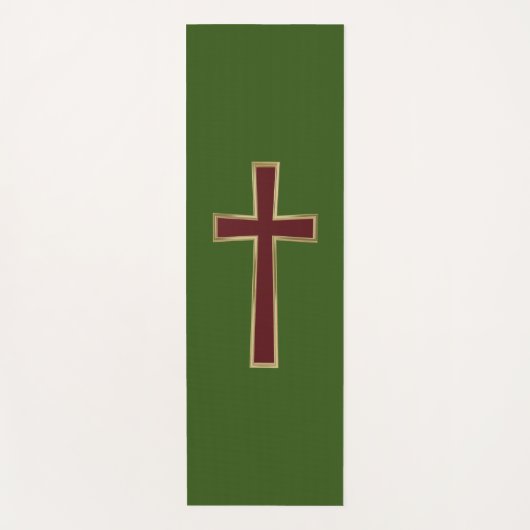 Christelijk kruisje yogamat (Voorkant)