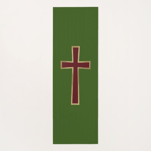 Christelijk kruisje yogamat (Achterkant)