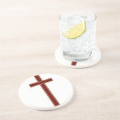 Christelijk kruisje zandsteen onderzetter (Zijkant)