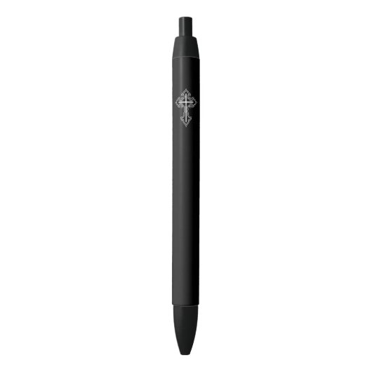 Christelijk kruisje zwarte inkt pen (Voorkant Verticaal)