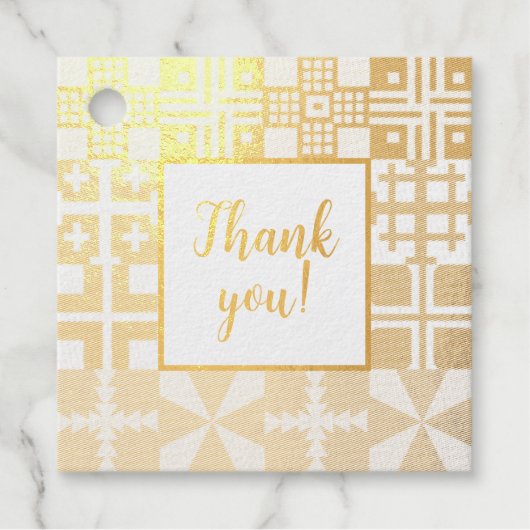 Christelijk kruispatroon 1 bedankjes labels (Voorkant)