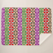 Christelijk kruispatroon 1 sherpa deken (Voorkant (horizontaal))