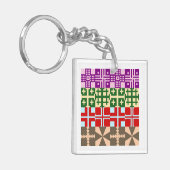 Christelijk kruispatroon 1 sleutelhanger (Voorkant Links)