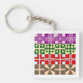 Christelijk kruispatroon 1 sleutelhanger (Voorkant)