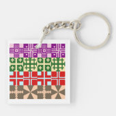 Christelijk kruispatroon 1 sleutelhanger (Achterkant)