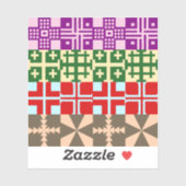 Christelijk kruispatroon 1 sticker (Vel)