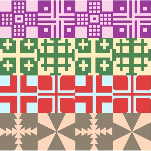 Christelijk kruispatroon 1 sticker (Voorkant)