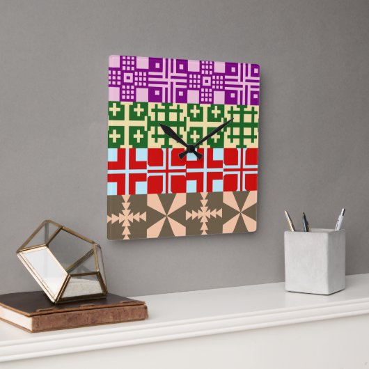 Christelijk kruispatroon 1 vierkante klok (Kantoor)