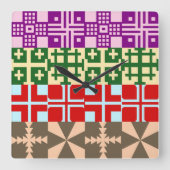 Christelijk kruispatroon 1 vierkante klok (Voorkant)