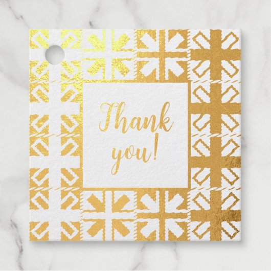 Christelijk kruispatroon 2 bedankjes labels (Voorkant)