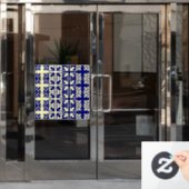 Christelijk kruispatroon 2 raamsticker (Kantoordeur)