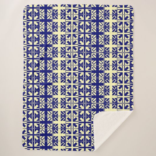 Christelijk kruispatroon 2 sherpa deken (Voorkant)