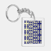 Christelijk kruispatroon 2 sleutelhanger (Voorkant Links)