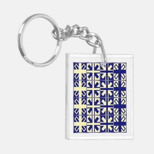 Christelijk kruispatroon 2 sleutelhanger (Voorkant Links)