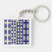 Christelijk kruispatroon 2 sleutelhanger (Achterkant)