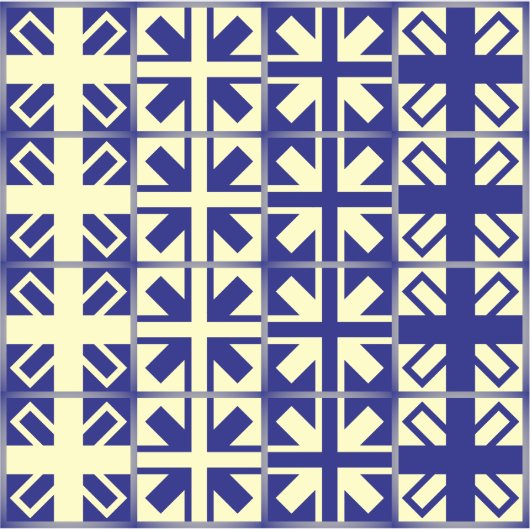 Christelijk kruispatroon 2 sticker (Voorkant)