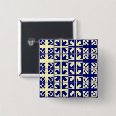 Christelijk kruispatroon 2 vierkante button 5,1 cm (Voorkant /achterkant)