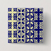 Christelijk kruispatroon 2 vierkante button 5,1 cm (Voorkant)