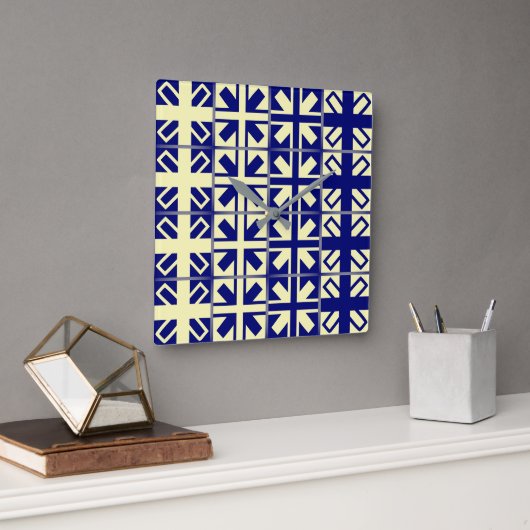 Christelijk kruispatroon 2 vierkante klok (Kantoor)