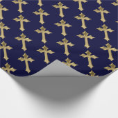 Christelijk kruispatroon cadeaupapier (Hoek)