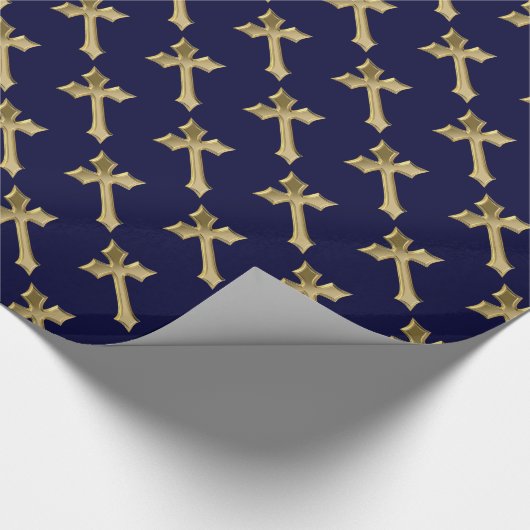 Christelijk kruispatroon cadeaupapier (Hoek)