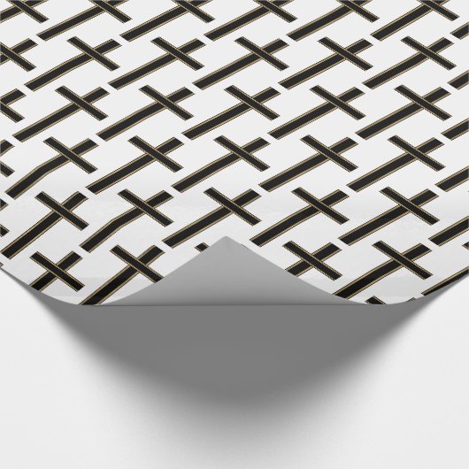 Christelijk kruispatroon cadeaupapier (Hoek)