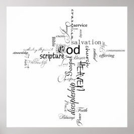 Christelijk kruisposter poster