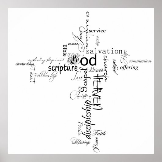 Christelijk kruisposter poster (Voorkant)