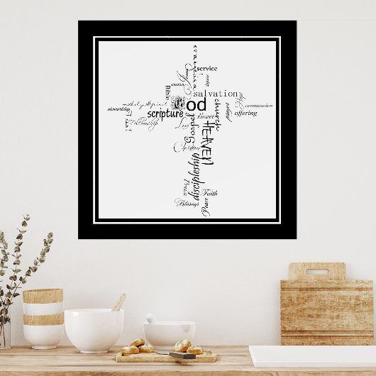 Christelijk kruisposter poster (Keuken)