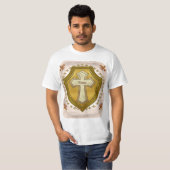 Christelijk Kruisschild T-shirt (Voorkant volledig)