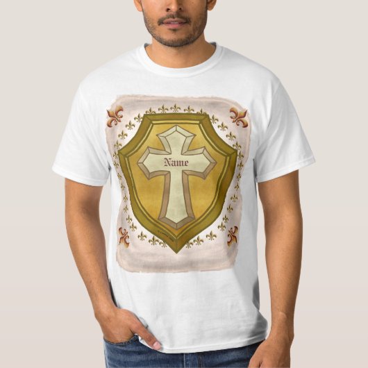 Christelijk Kruisschild T-shirt (Voorkant)