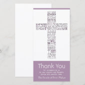 Christelijk Kruisstuk 14:02 - Sympathie Dank u wel Bedankkaart (Voorkant / Achterkant)