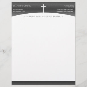 Christelijk kruissymbool briefhoofd