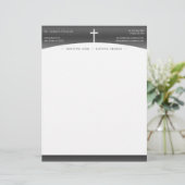 Christelijk kruissymbool briefhoofd (Staand voorkant)