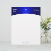Christelijk kruissymbool custom briefhoofd (Staand voorkant)