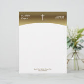 Christelijk kruissymbool gepersonaliseerd briefhoofd (Staand voorkant)